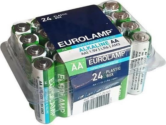 Bateri alkaline EUROLAMP 1.5V AA LR6, 24 copë