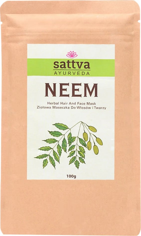 Maskë për flokë dhe fytyrë Sattva Neem Herbal për femra 100g