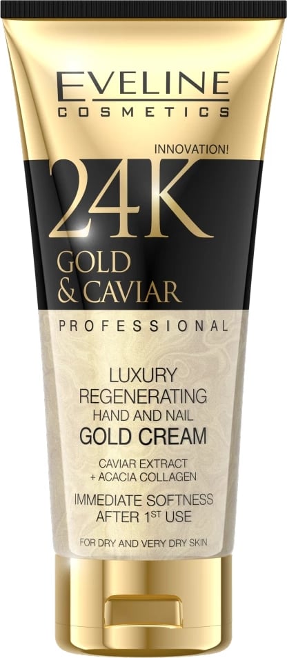 Krem për duar Eveline Cosmetics 24K Gold & Caviar për femra 100ml