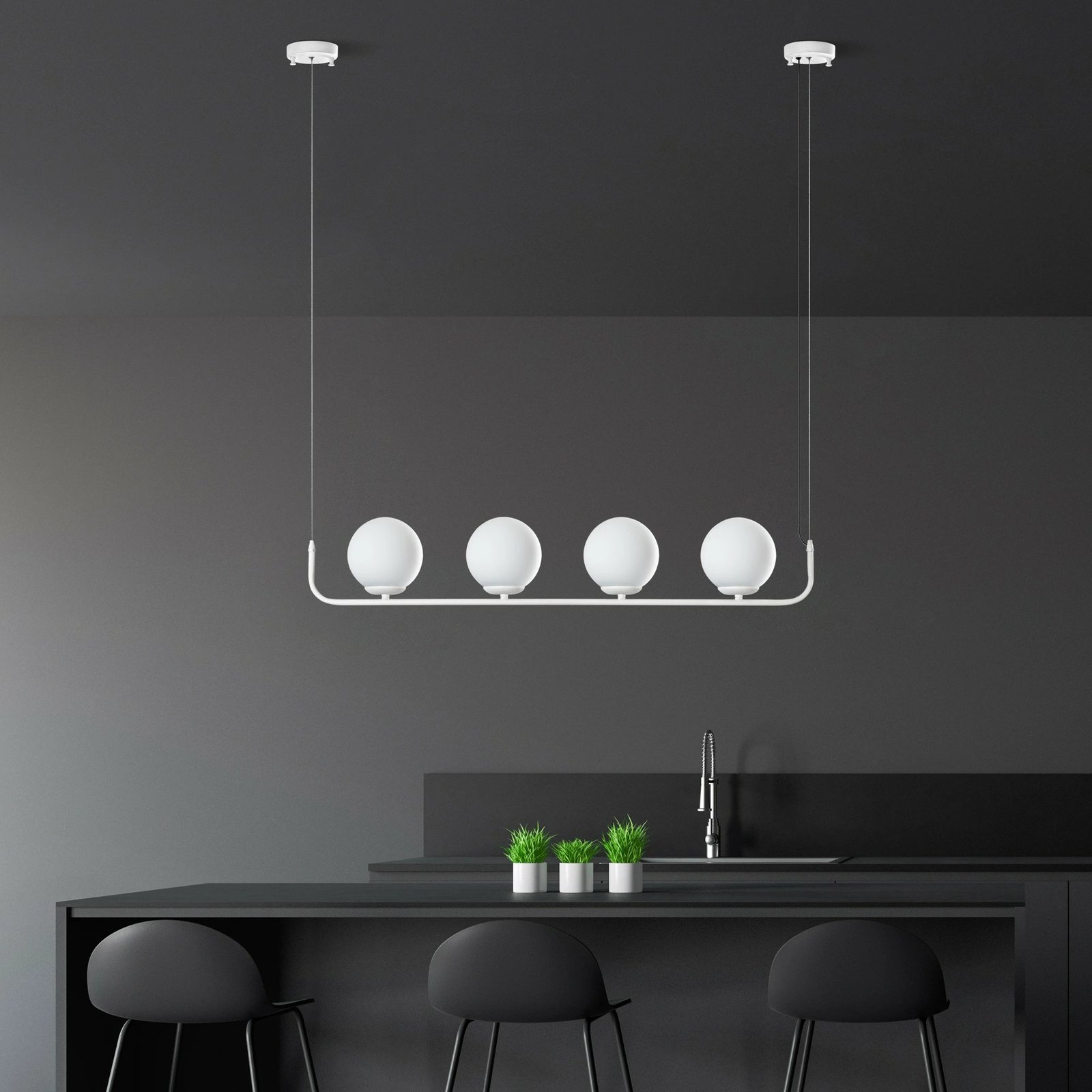 Llambë tavani Opviq Faruk, e bardhë, 4 copa, 13722