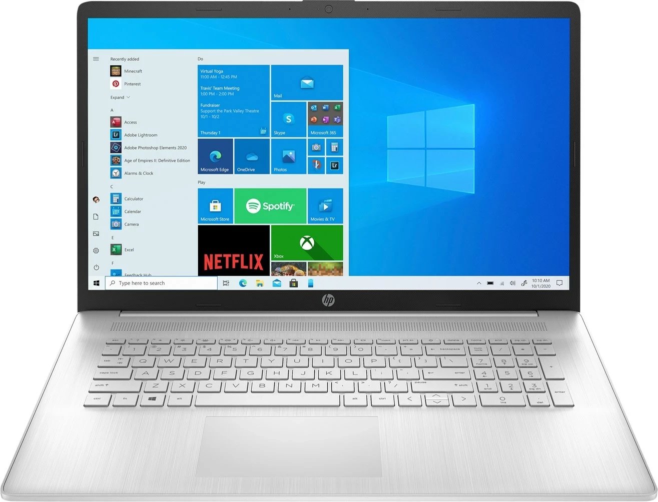 Laptop HP 17-CN0001TG, 17.3", HD+, Intel Pentium Silver N5030, 8 GB RAM, 256 GB SSD, Windows 11S, Argjendtë
