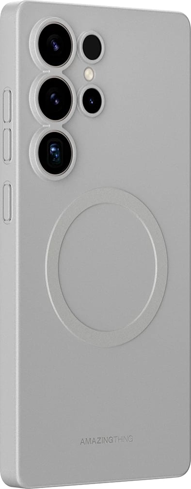 Mbështjellës AmazingThing Minimal Air me unazë magnetike për Samsung Galaxy S25 Ultra, Gri