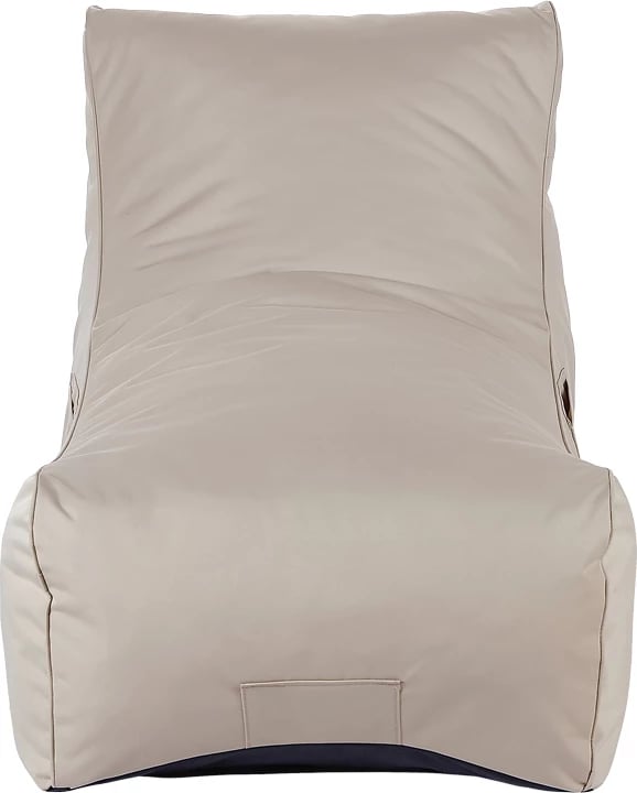 Pouf shezlong Otenda, material i papërshkueshëm nga uji, ngjyrë bezhë, 67x110x65cm