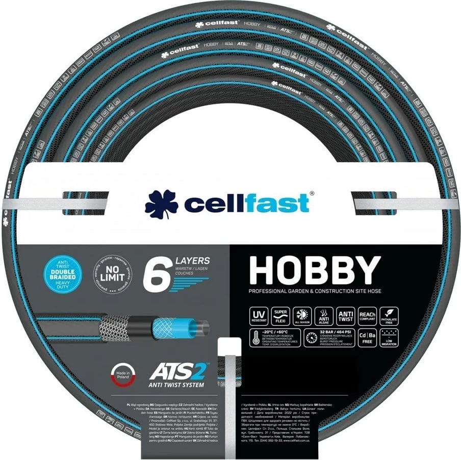 Zorrë kopshti CELLFAST HOBBY ATS2, 25m, Blu