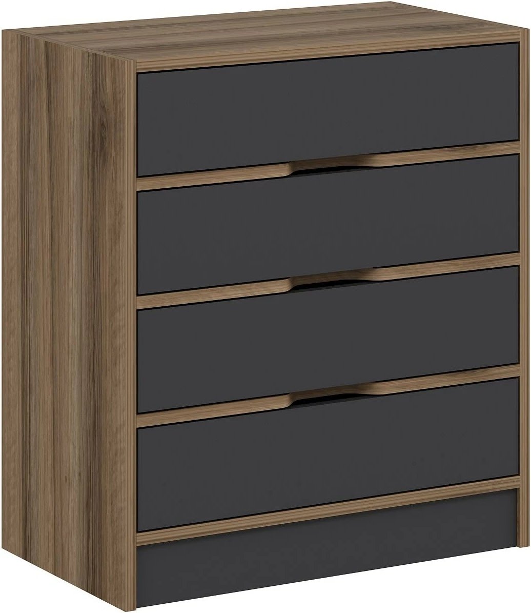 Komodë Hanah Home, Elina, ngjyrë arrë dhe antracit, 70x40x79 cm