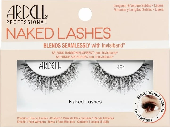 Qerpikë të rremë Ardell Naked Lashes 421 për femra, 1 copë, 421 Black