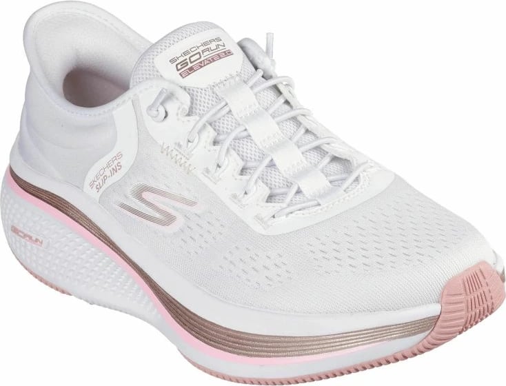 Atlete për femra Skechers, të bardha rozë
