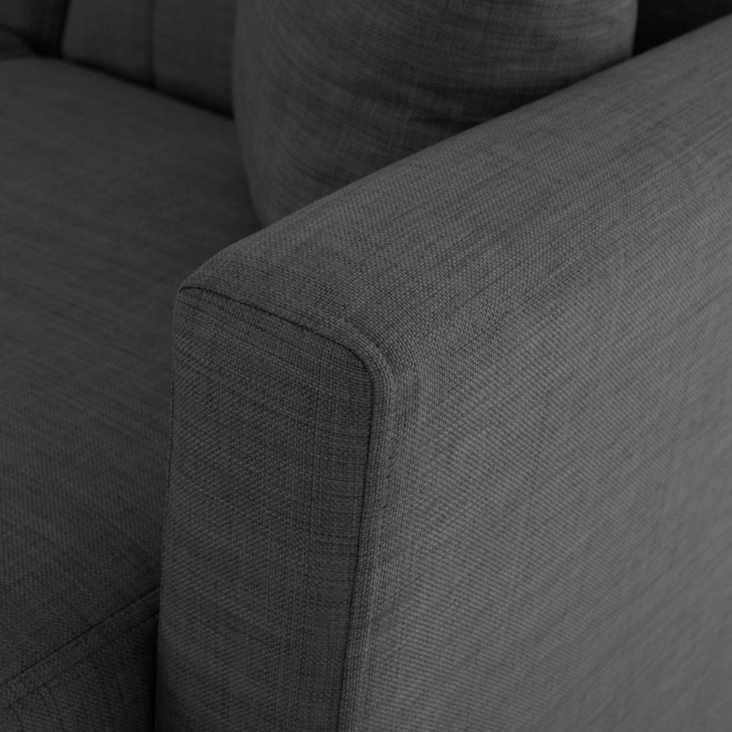 Divan qoshe GHUFRAN, gri, i kthyeshëm, 200x133x77cm