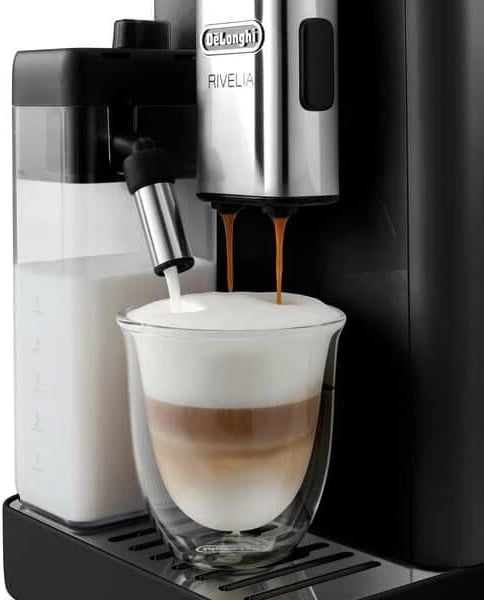 Aparat kafeje DeLonghi Rivelia EXAM 440.55B, automatik, 1.4L, zi