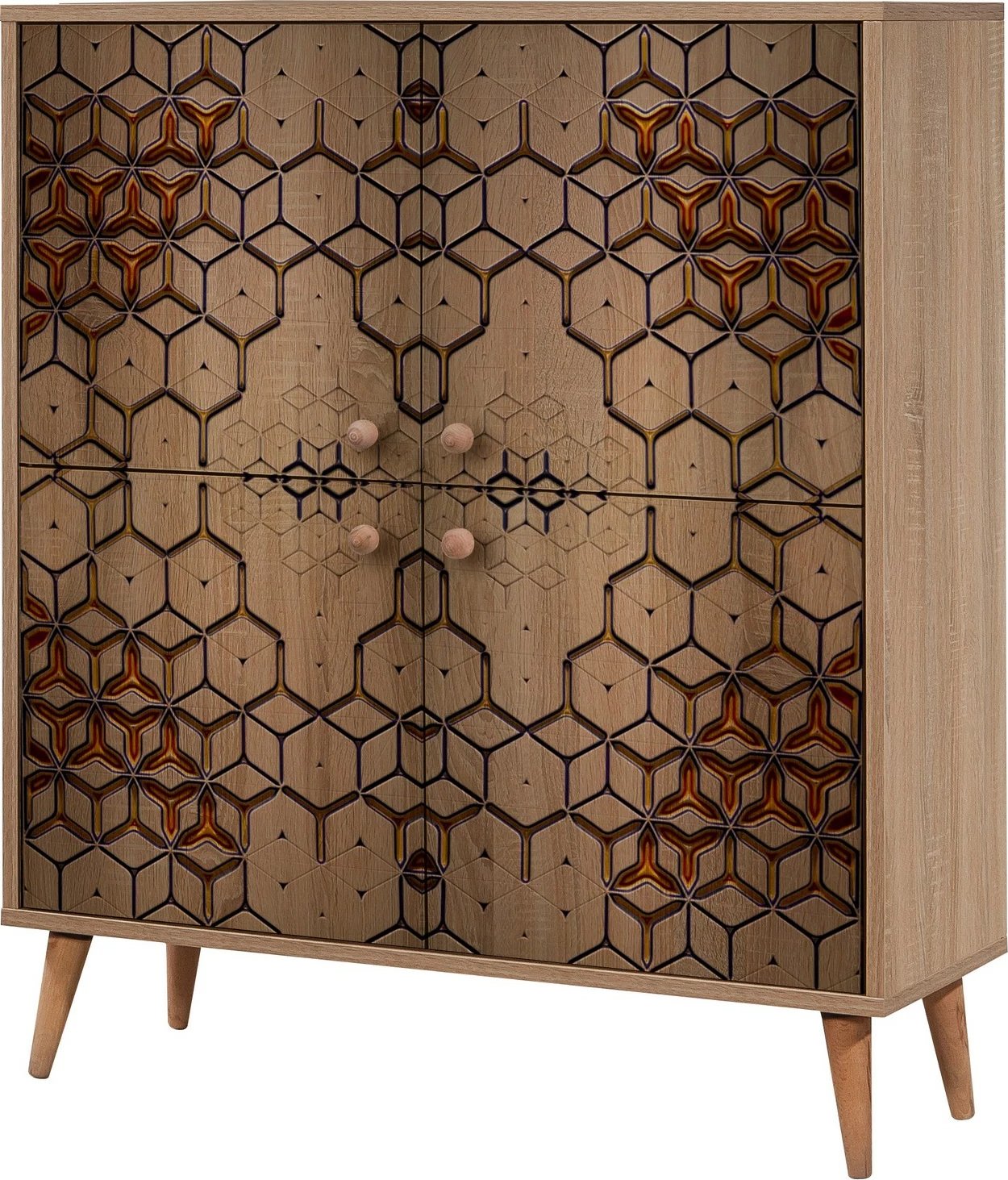 Dollap multifunksional Hanah Home, Multilux-720, ngjyrë lisi Sonoma