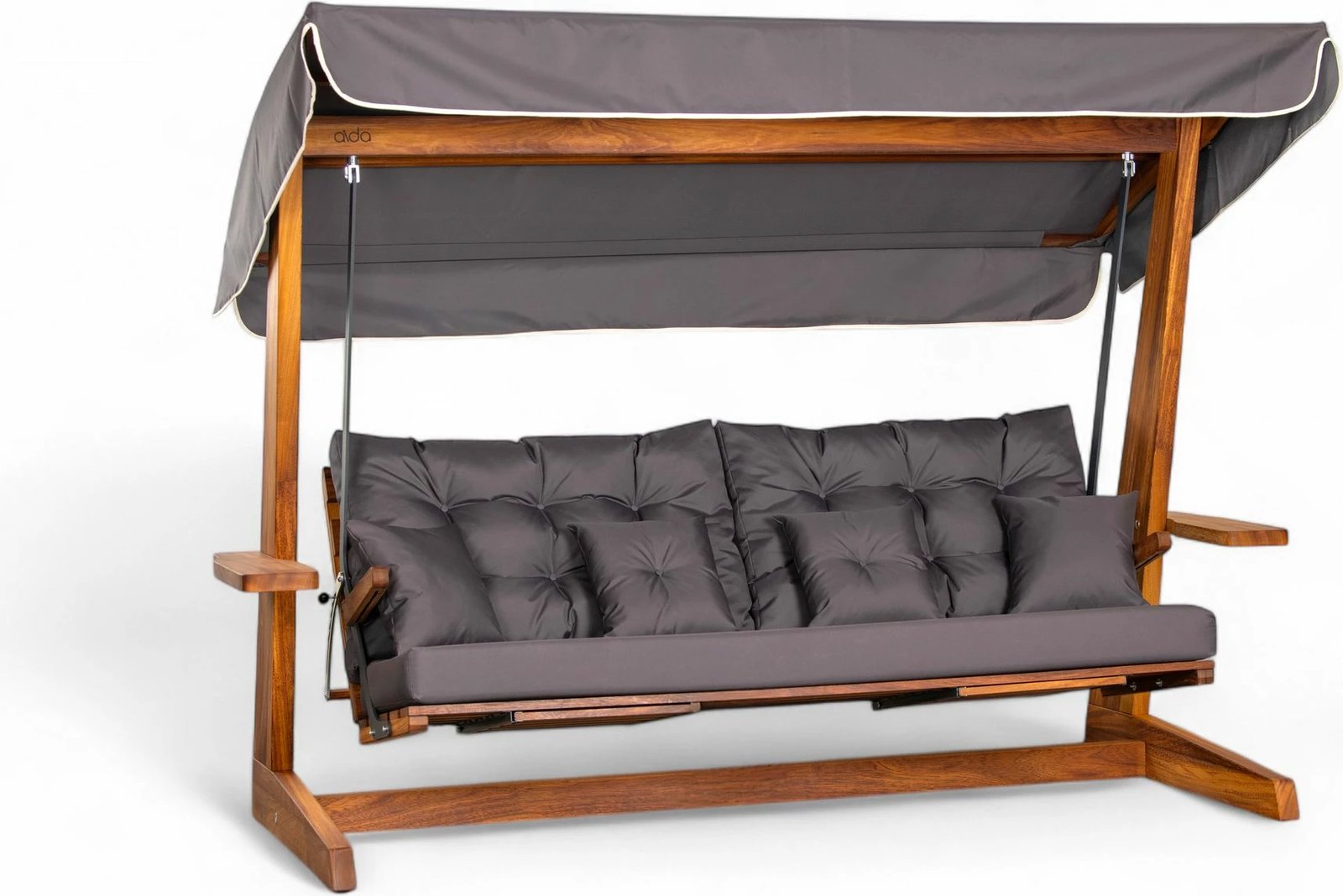 Karrige lëkundëse treshe për kopsht, ngjyrë antracit, Skye Decor Luna Deluxe 2600