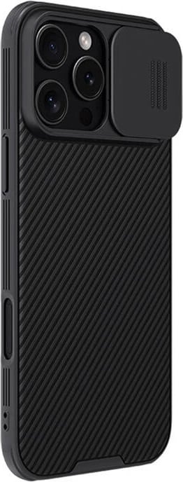 Mbështjellës Nillkin CamShield Pro për iPhone 16 Pro, i zi