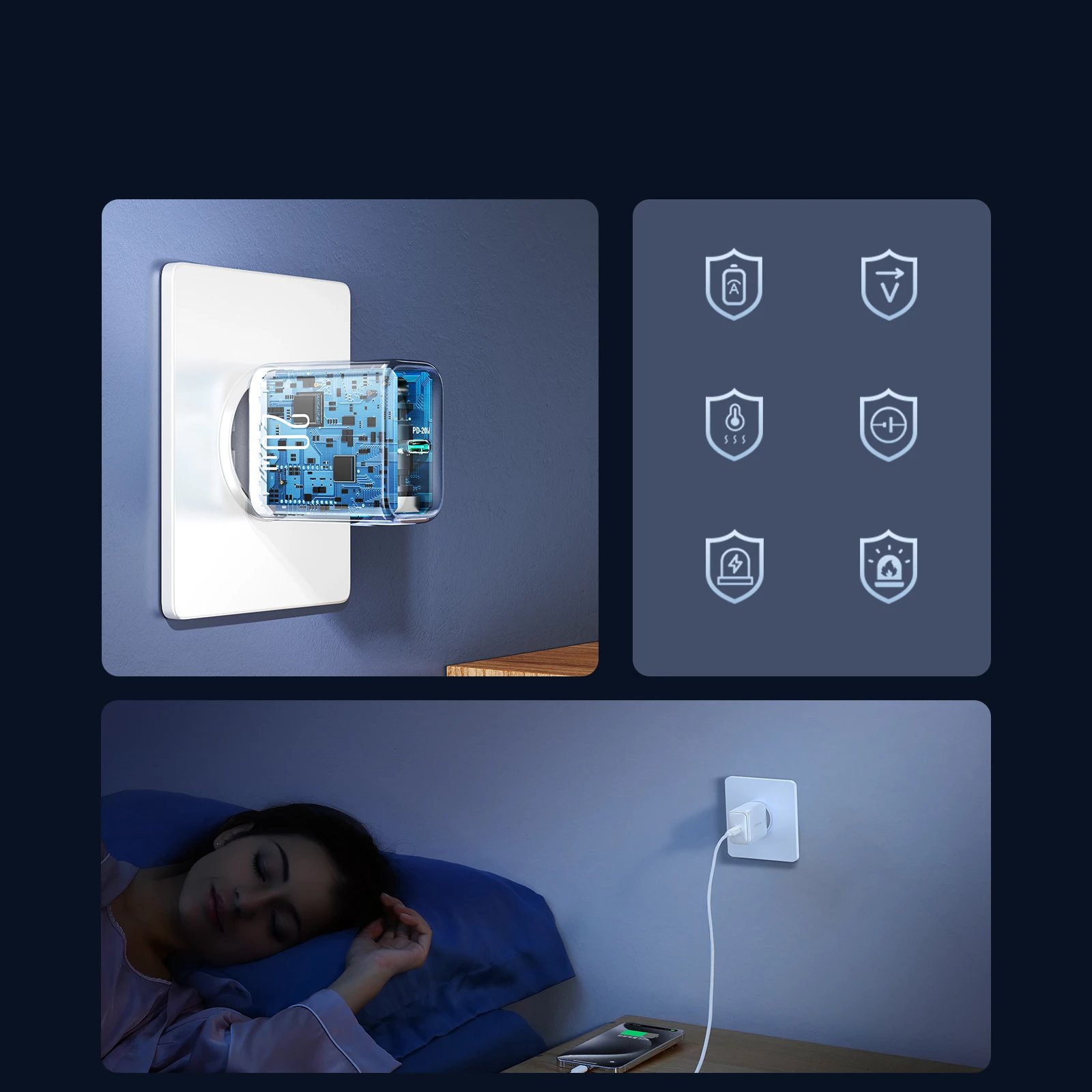 Karikues rrjeti Joyroom JR-TCF20, USB-C, 20W, i bardhë