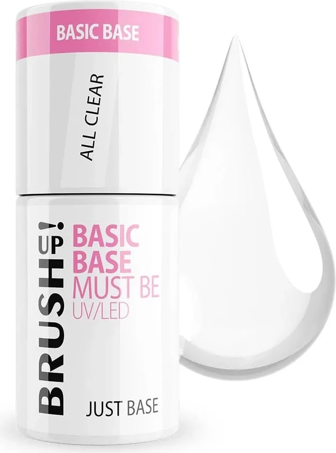 Bazë për thonj BrushUp! Basic Base Hybrid Nail Base Just Base për femra 5g