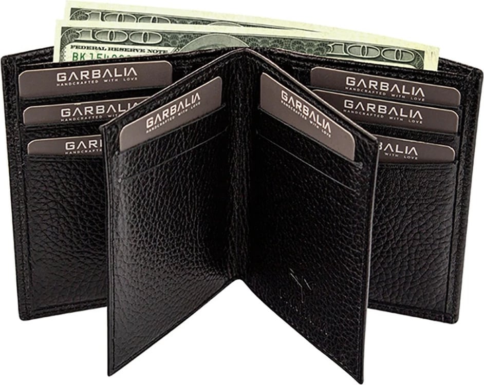 Portofol për burra, lëkurë e zezë, Zoozie Bags, Gomez