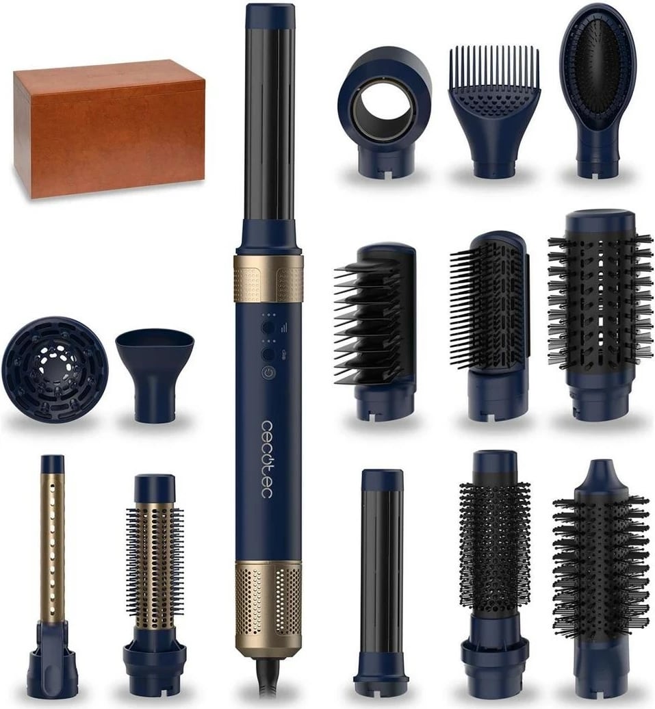 Tharëse flokësh Cecotec Bamba CeramicCare 14in1 AirGlam, 1400W, blu
