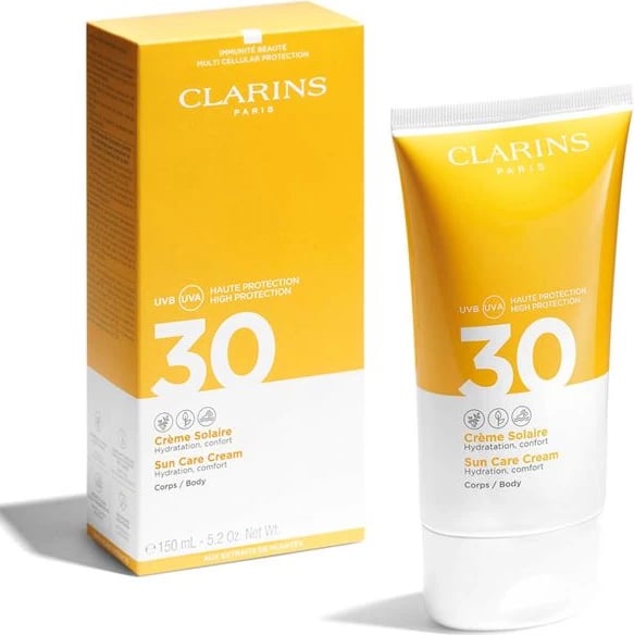Krem trupi kundër diellit Clarins Sun Care SPF 30, 150 ml