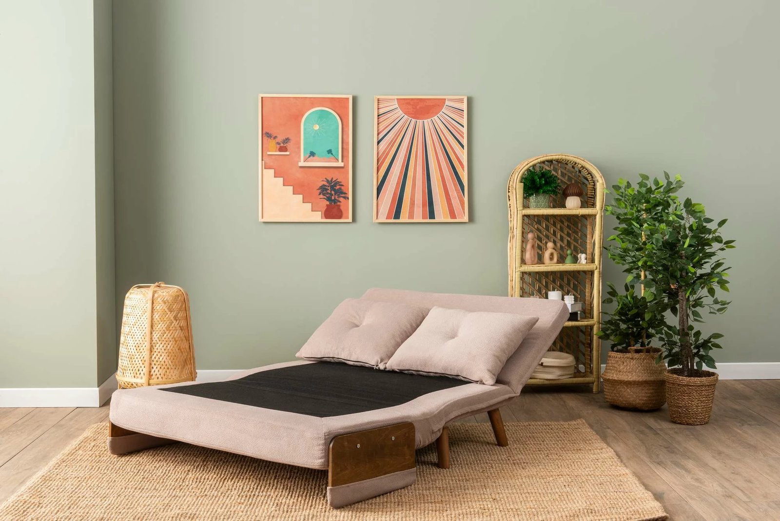 Divan-krevat dy ulëshe, Cosmo, ngjyrë mink, Atelier del Sofa Divan-krevat dy ulëshe, Cosmo, ngjyrë mink, Atelier del Sofa