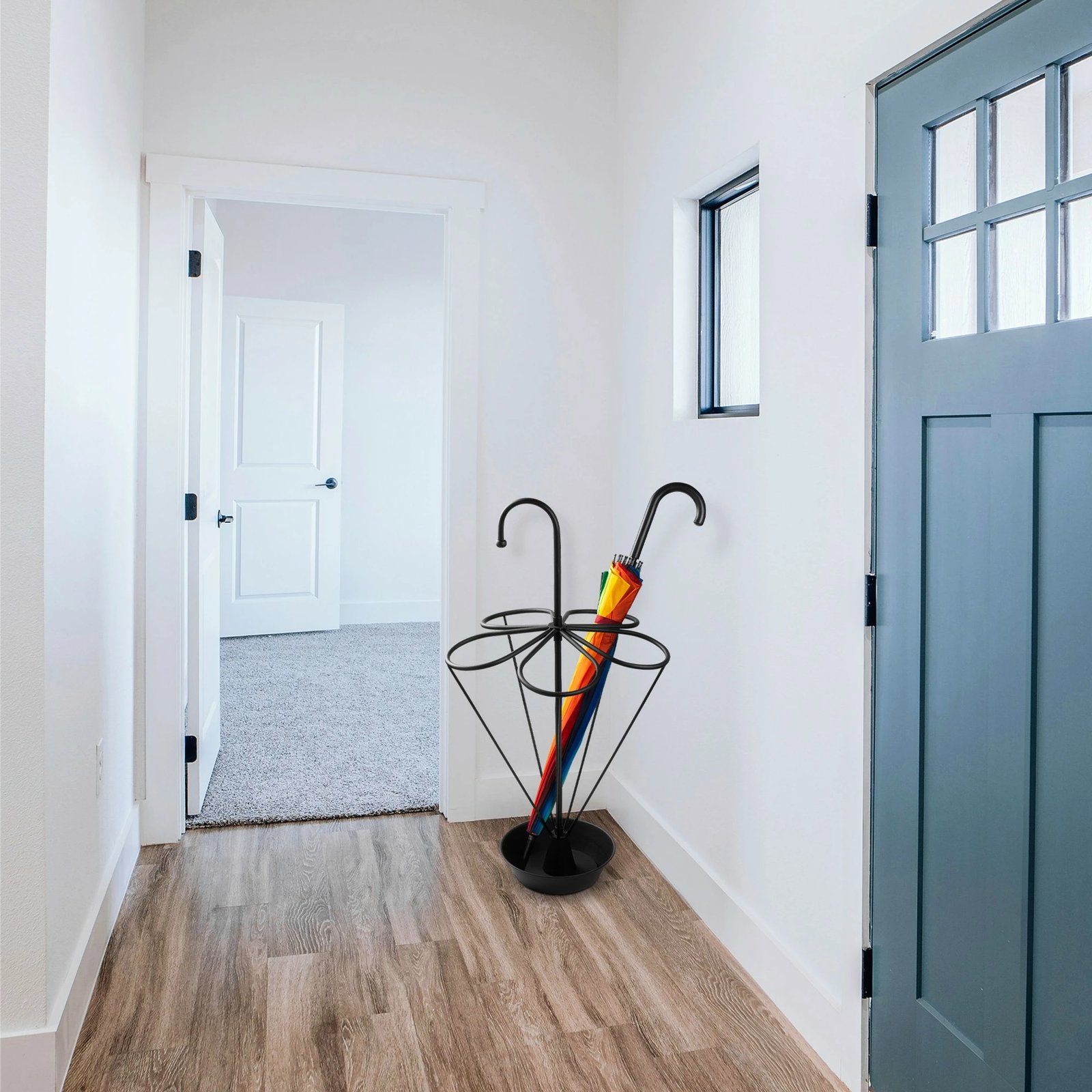 Stendë për ombrella, metal i zi, Evila Originals, 40x40x76cm Stendë për ombrella, metal i zi, Evila Originals, 40x40x76cm