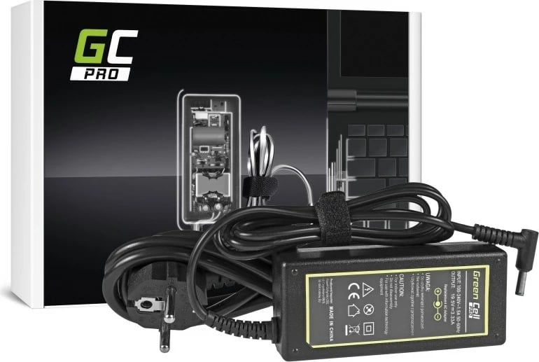 Kasë Green Cell PRO AD49P për laptop HP 250 G2/G3, 65W, 19.5V 3.33A, e zezë