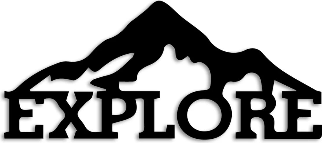 Aksesor dekorativ metalik për mur, Wallity Explore, ngjyrë e zezë, 60x26cm