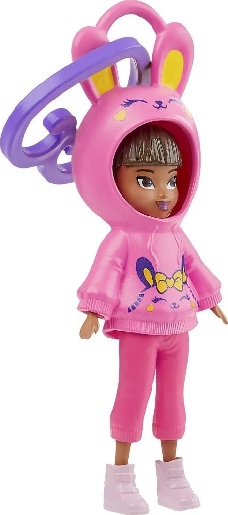 Figurë Polly Pocket Bunny Pendant, Mattel, HKV98/HRD63, rozë