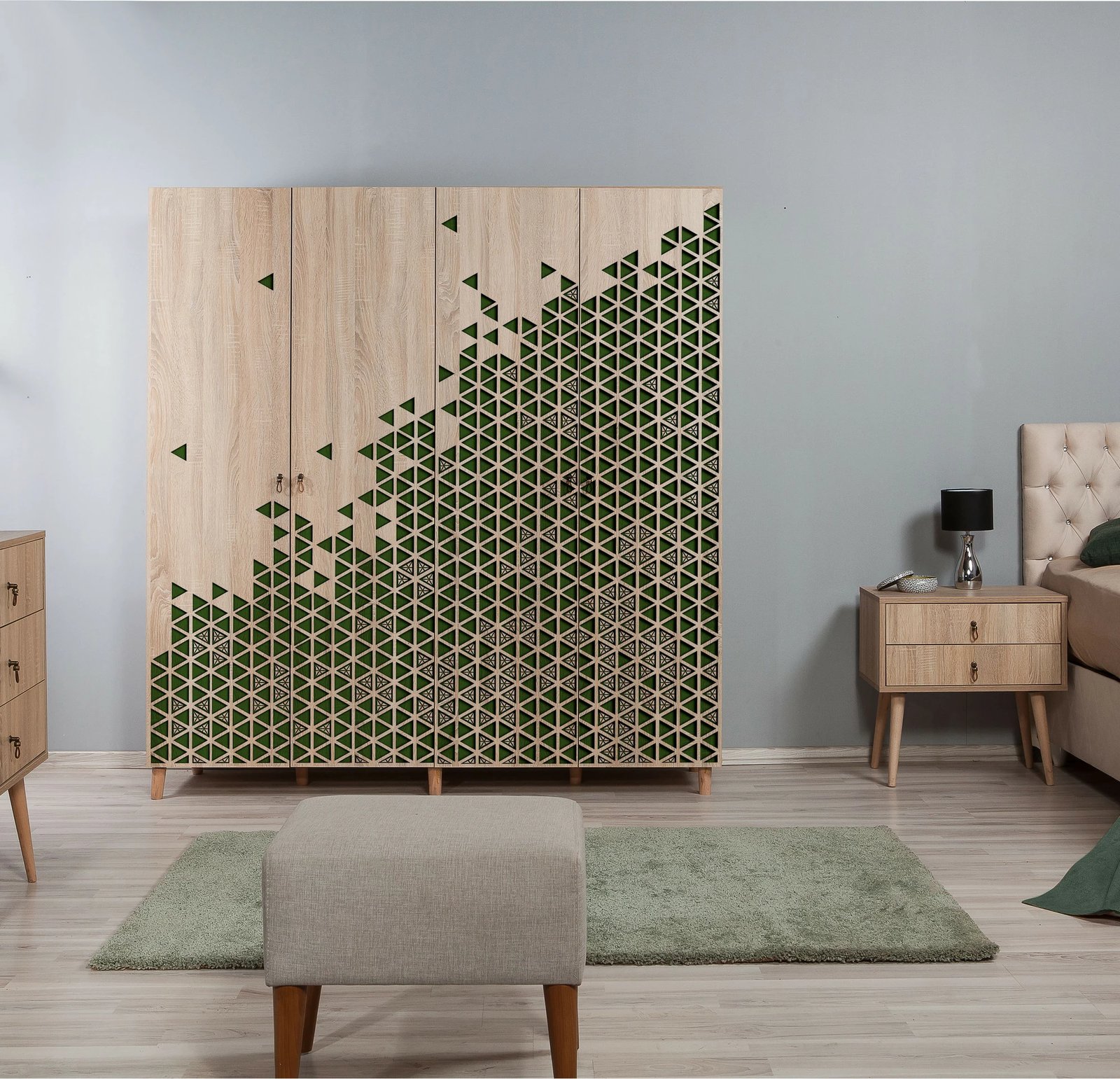 Dollap Hanah Home, İmaj-121, ngjyrë lisi Sonoma, 180x192x52cm