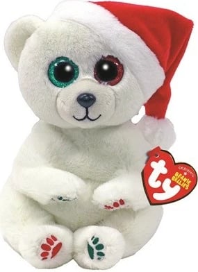 lodër pelushi, TY, Emery 41042, 15 cm, bardhë/kuqe/jeshile