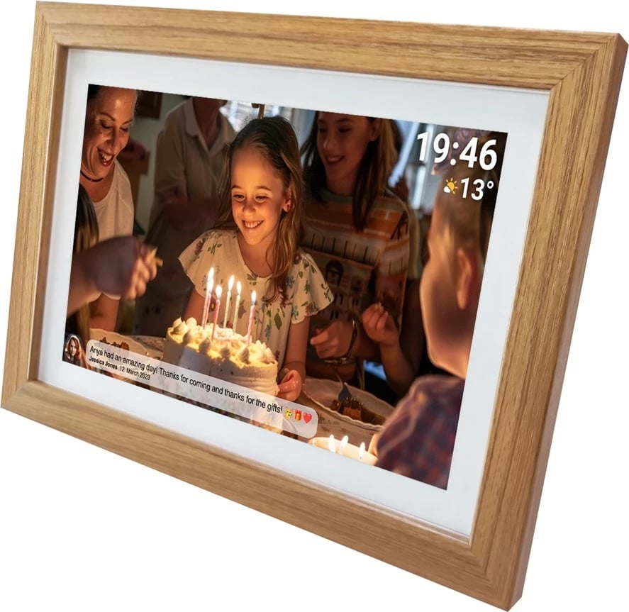 Kornizë digjitale Denver PFF-1543LW, 15.6", Touchscreen, Wi-Fi, Kafe e çelur