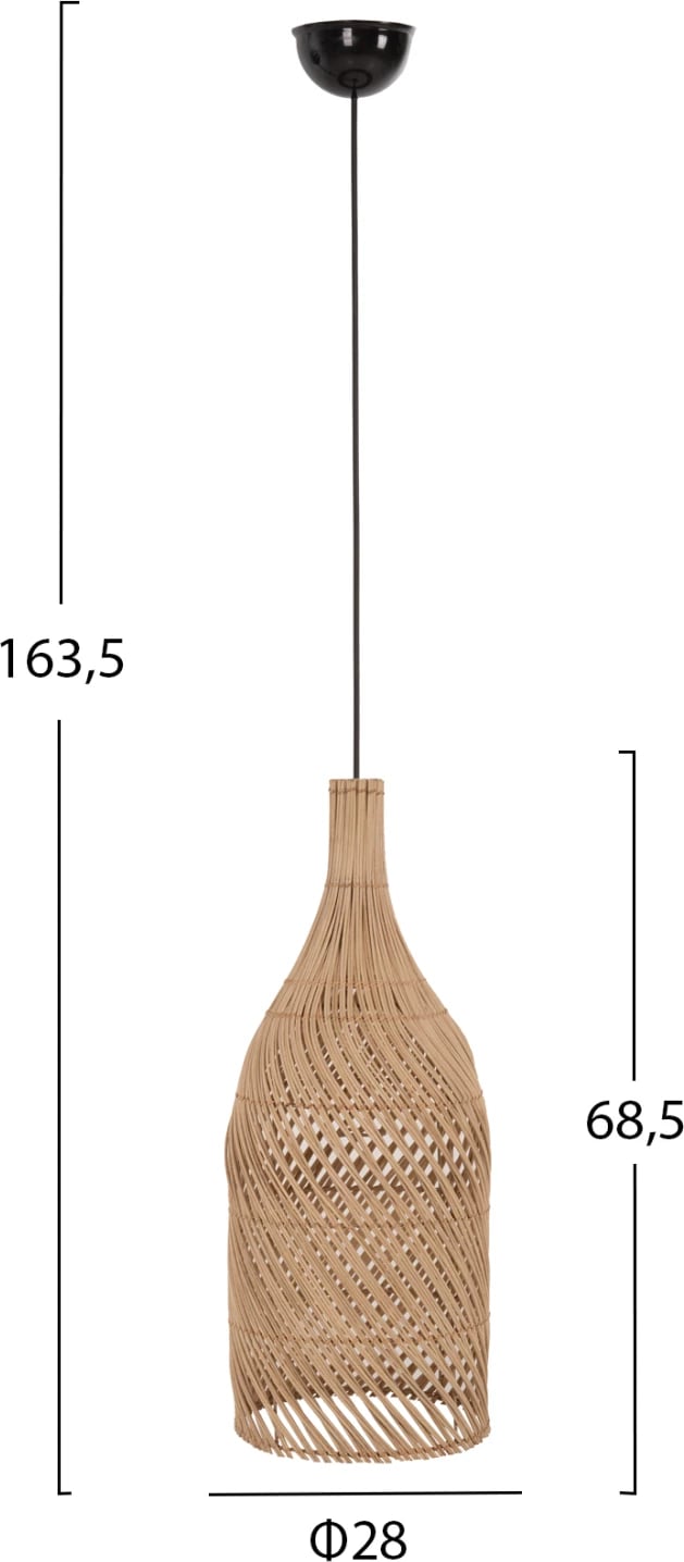 Llambë varëse tavani, rattan natyral, FH7884, Φ28x163.5H cm Llambë varëse tavani, rattan natyral, FH7884, Φ28x163.5H cm