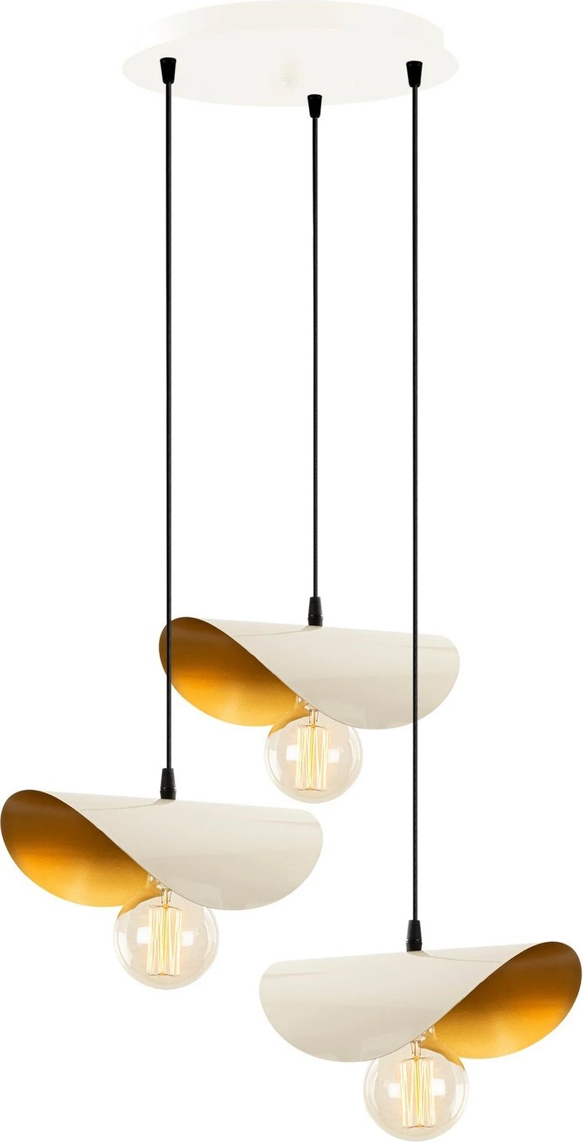 Llambë tavani moderne Opviq, Sivani - MR - 964, e bardhë dhe ari