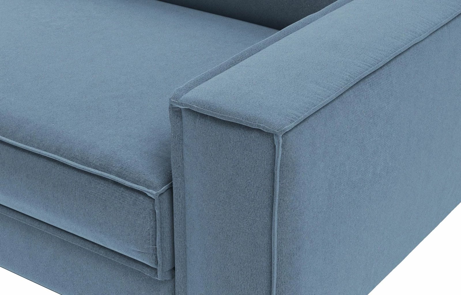 Karrige një vendëshe Sparrow, ngjyrë ocean blue, këmbë druri walnut