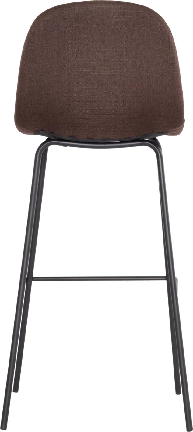 Karrige për bar VINCENT FH8579.23, ngjyrë kafe, kornizë metalike e zezë, 47x46x104H cm, set prej 4 copash