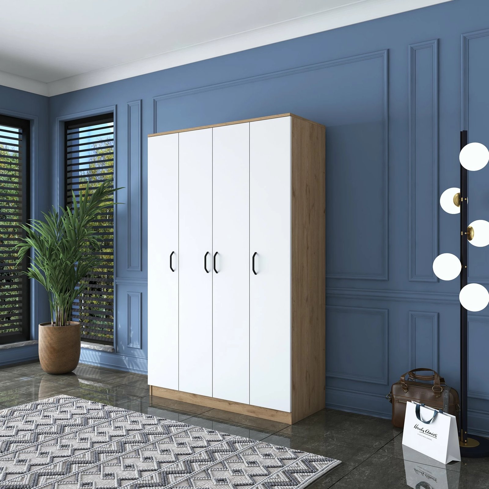 Dollap Hanah Home, ngjyrë arr dhe e bardhë, BA116 - 2247