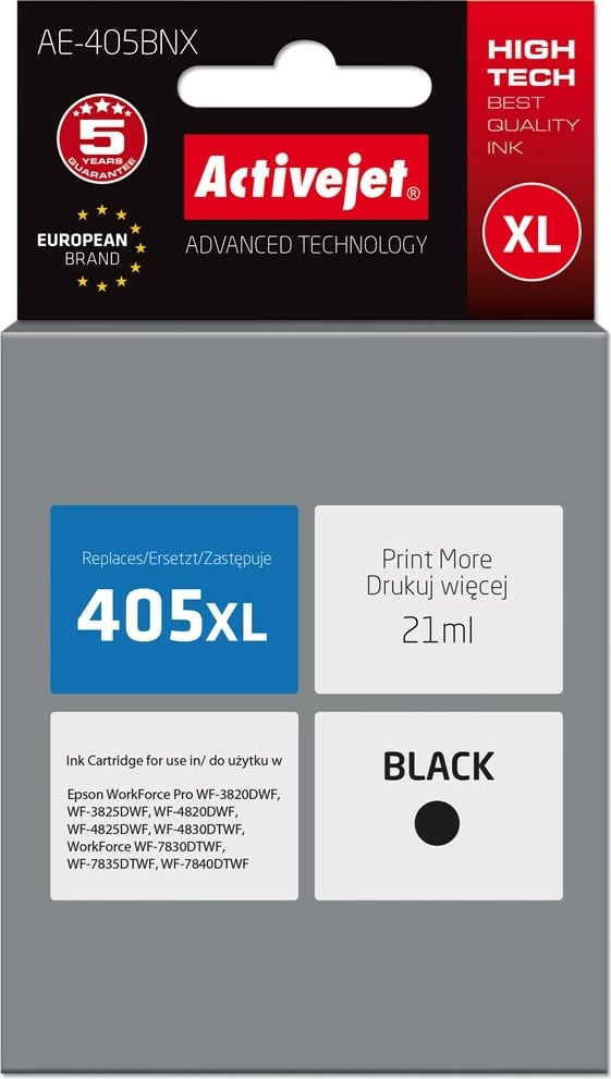 Ngjyrë zëvendësuese Activejet AE-405BNX për printer Epson, 21 ml