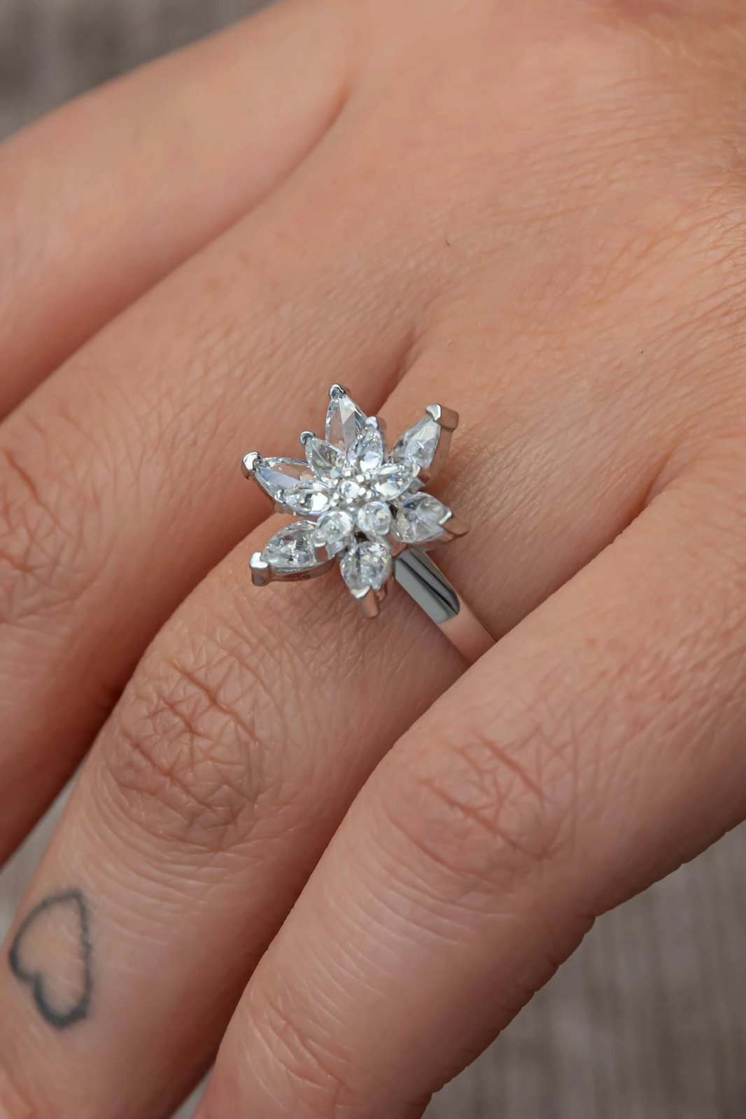 Unazë argjendi Jumeon, NRZ999413, e rregullueshme, gur zirkon