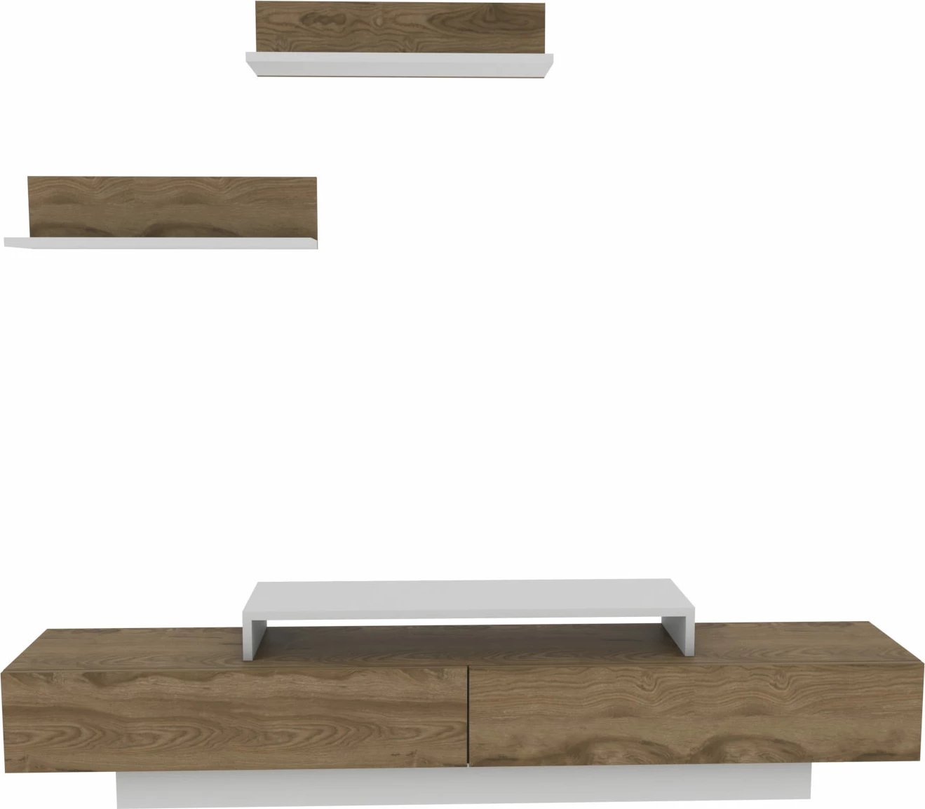 Komodë televizori Hanah Home, Lusi, e bardhë dhe lisi oud