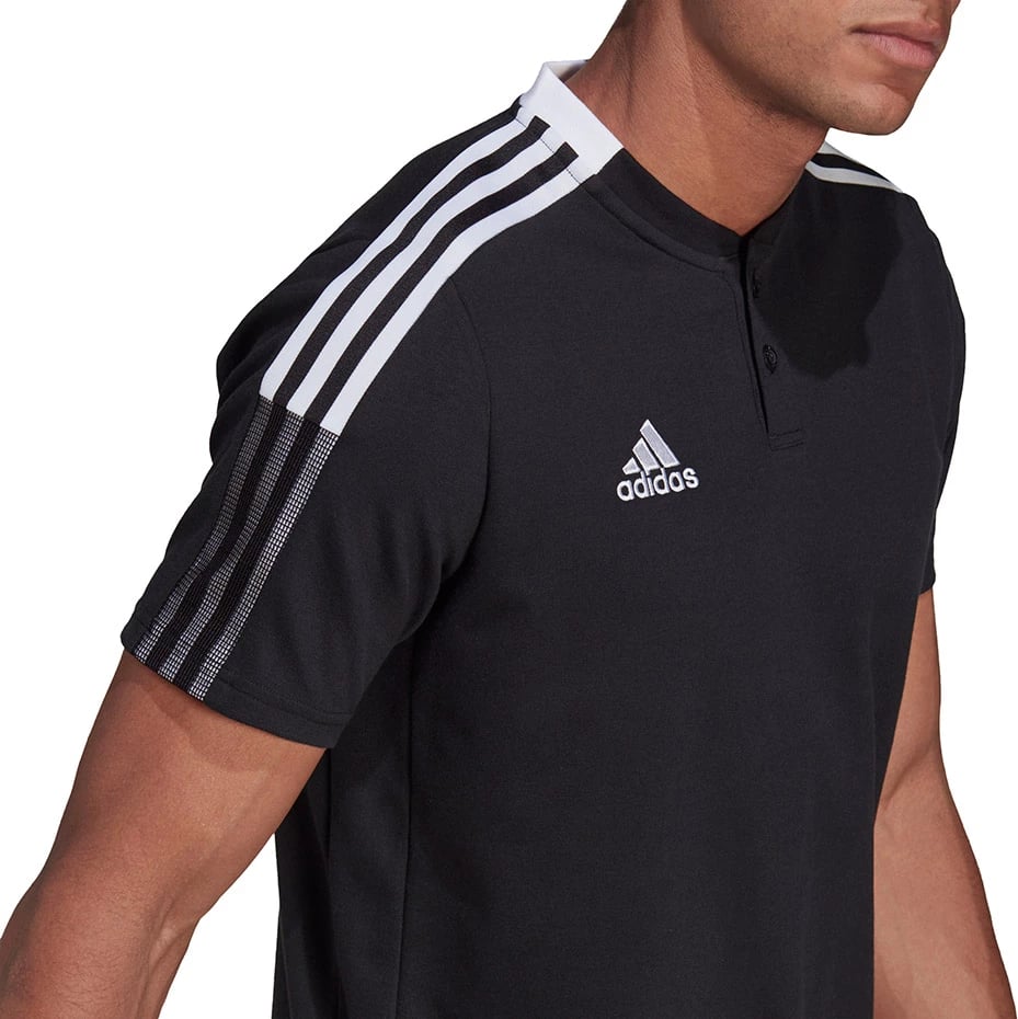 Maicë polo për meshkuj adidas, e zezë
