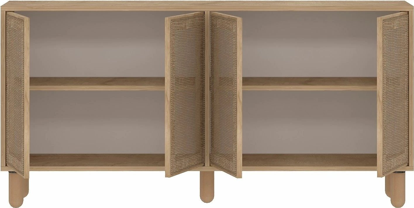 Konsol Leıla, ngjyrë Sapphire Oak, Skye Decor