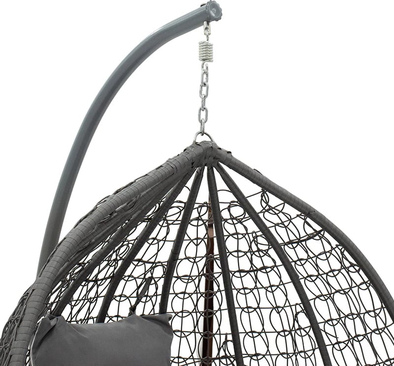 Karrige varëse për kopsht, ngjyrë gri, 106x103x200 cm