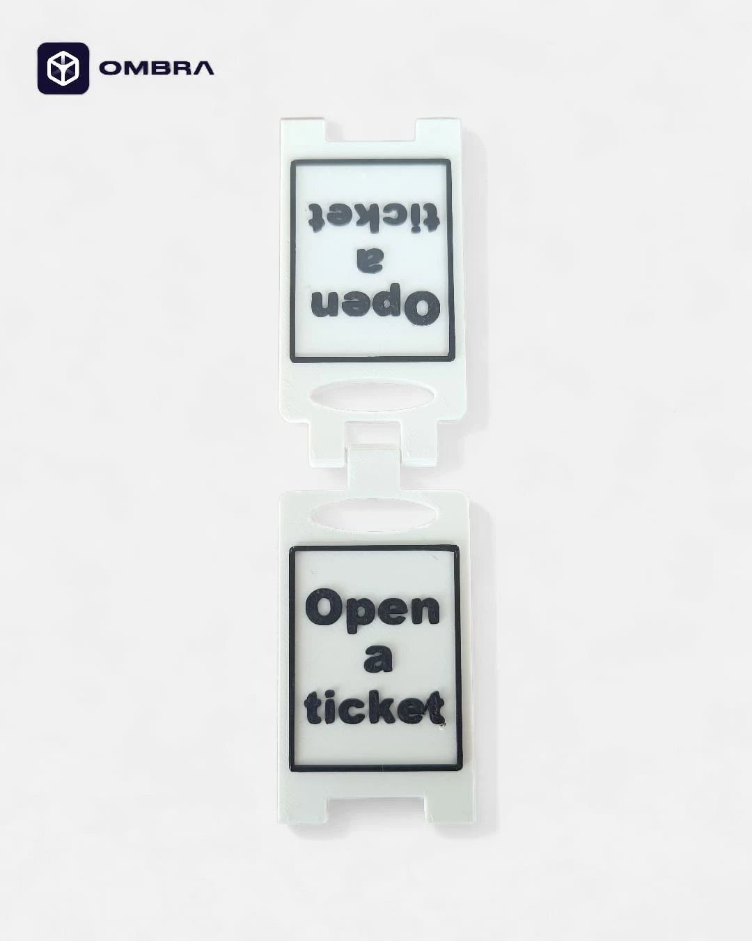 Tabelë "Open a ticket" - bardhe