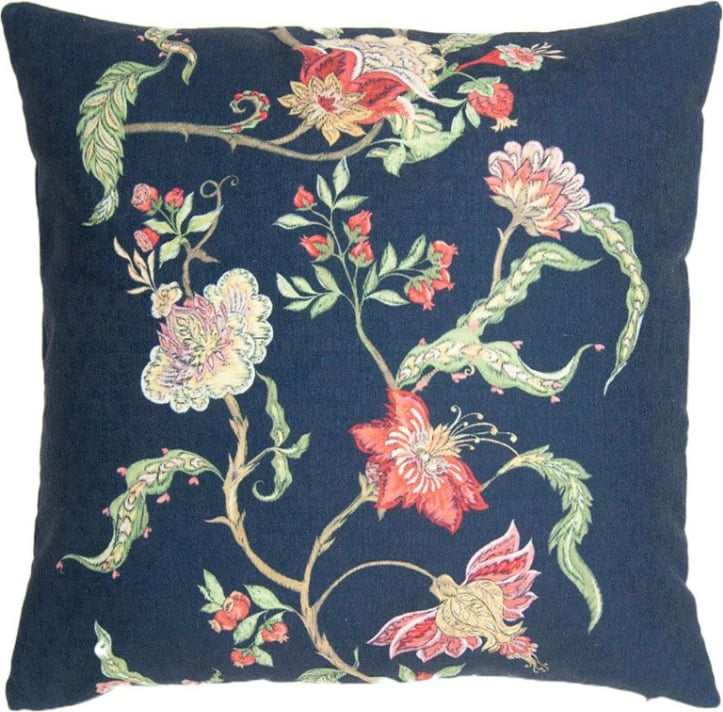 Jastëk dekorativ Flores, material shenil, shumëngjyrësh, 45x45cm