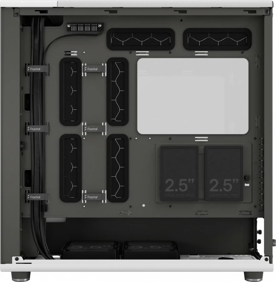 Kasë Fractal Design North XL Chalk White TG Clear, Midi Tower, e bardhë