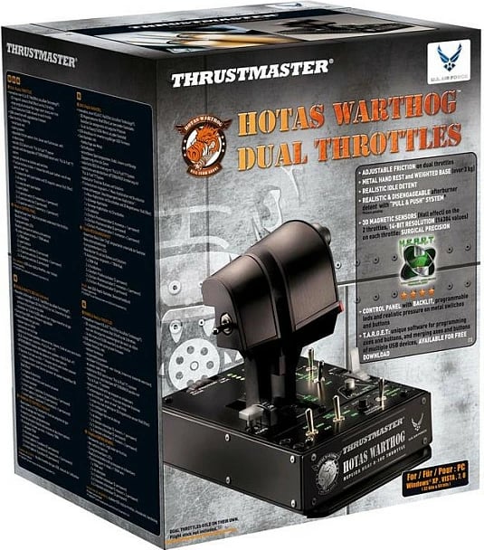 Leva gazi Thrustmaster HOTAS Warthog Dual Throttle, për PC, e zezë