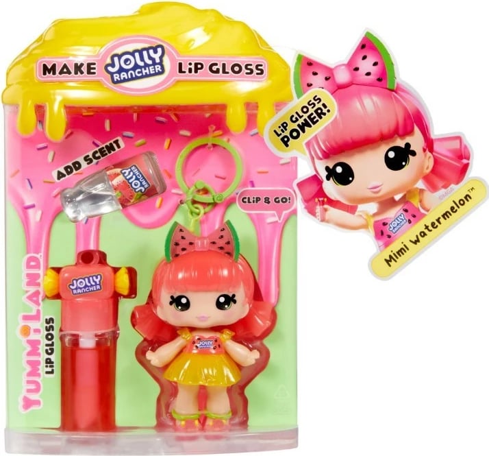 Kukull Yummiland Mimi Watermelon me lip gloss dhe brelok, për vajza
