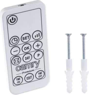 Ngrohës banjoje muror, Camry, CR 7747, 1400/2000W, program javor, LCD, telekomandë, IPX2, i bardhë
