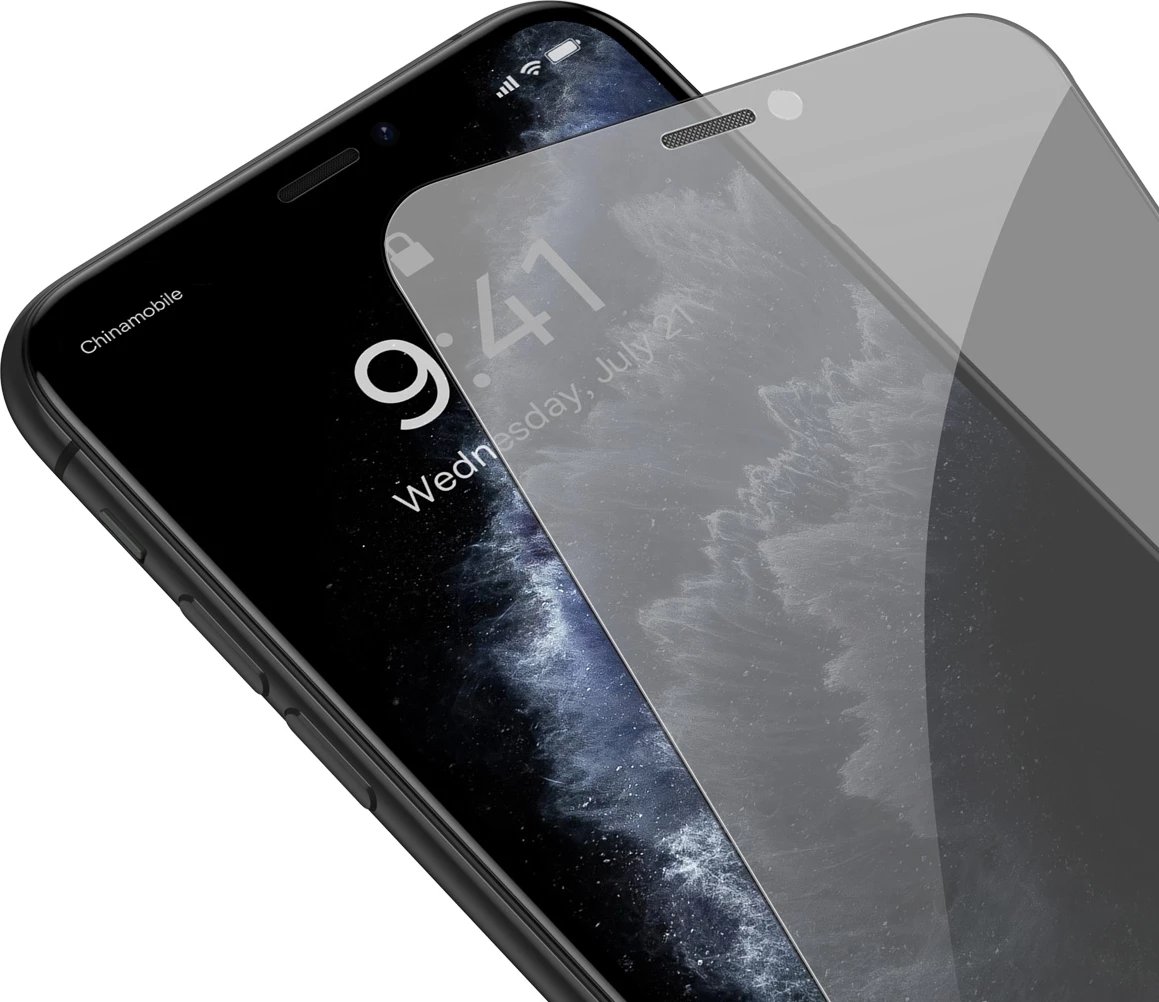 Xham mbrojtës Baseus Privacy Anti Spy për iPhone 11 Pro Max / iPhone XS Max, me pozicionues