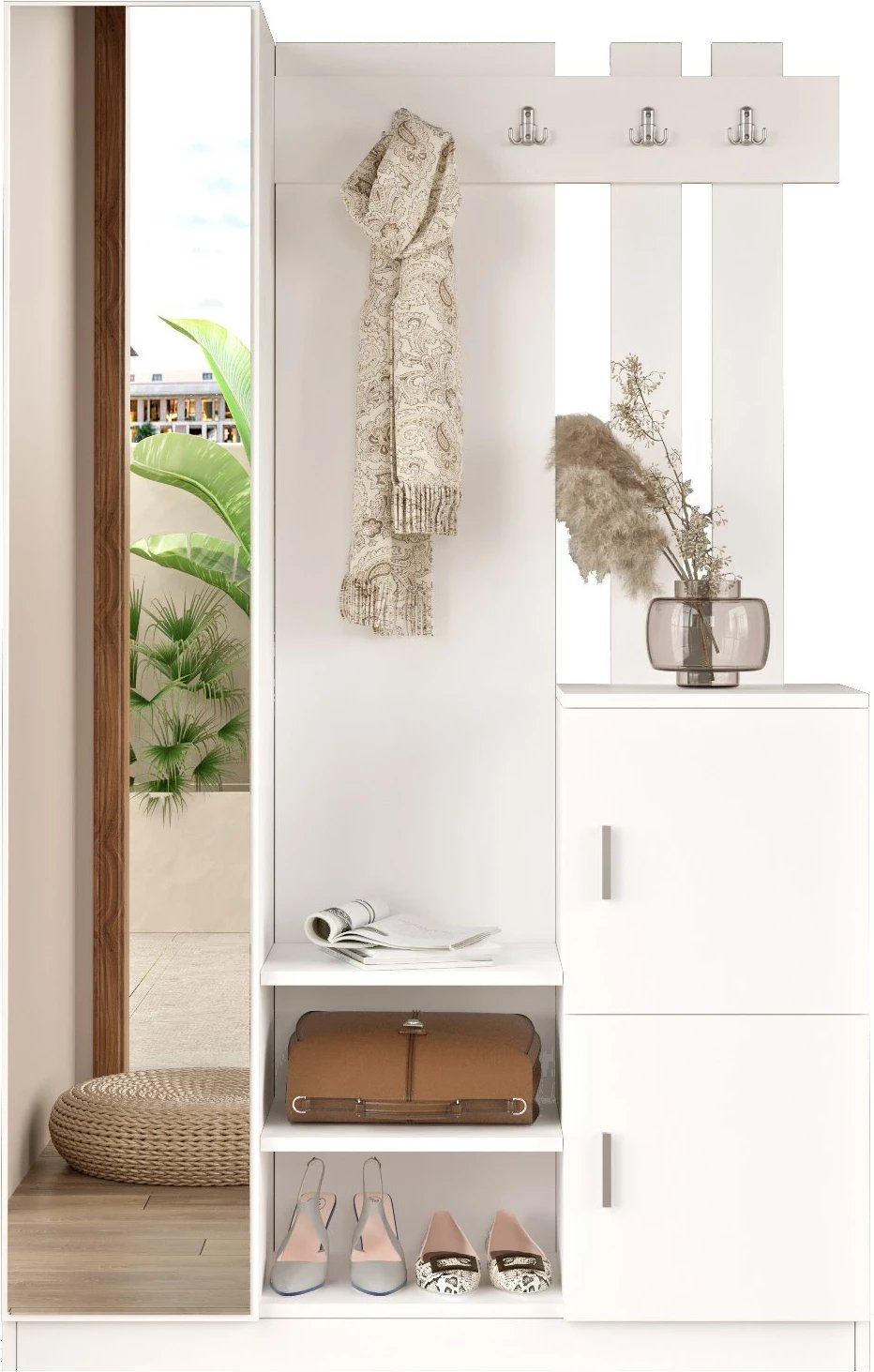 Stendë korridori, ngjyrë e bardhë, Skye Decor, DD7-W