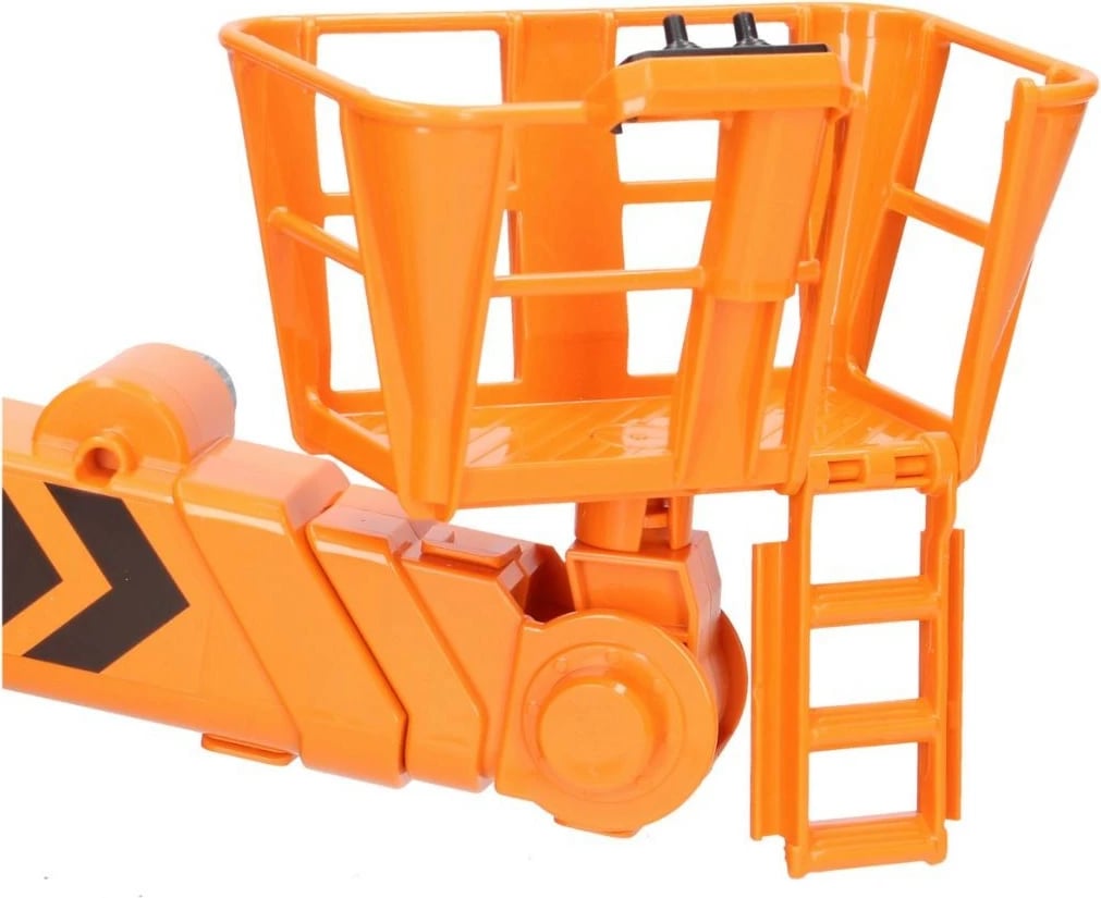 Lodër kamion me platformë ajrore, BRUDER Mercedes-Benz Sprinter BR-02679, shkallë 1:16, krah ngritës 70 cm, modul dritë-tingull, portokalli