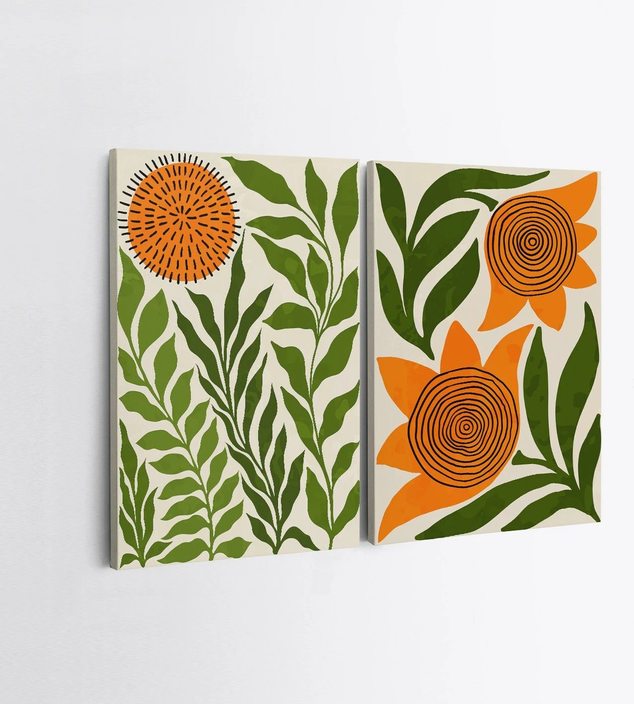 Piktura dekorative në kanavacë, 2 copë, Wallity, 50x70cm